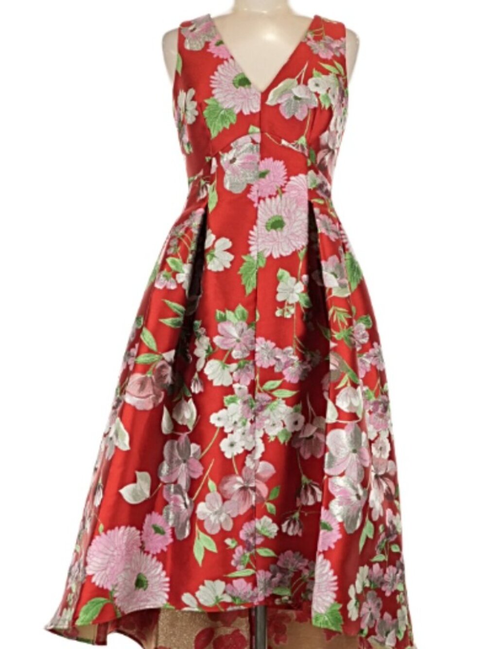 Eliza J Floral Metallic Cocktail Party Dress Guest Holidays | Size 6 Petite